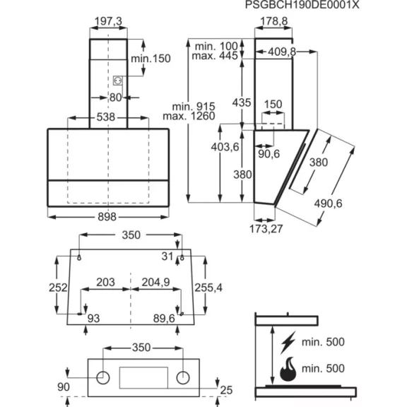 Electrolux LFV619R Kürtős páraelszívó Electrolux LFV619R Kürtős páraelszívó