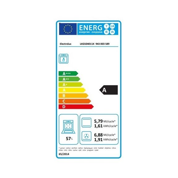 Electrolux LKG504011X Gáztűzhely