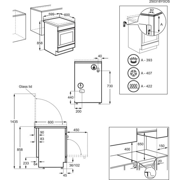 Electrolux LKK664221X kombinált tűzhely