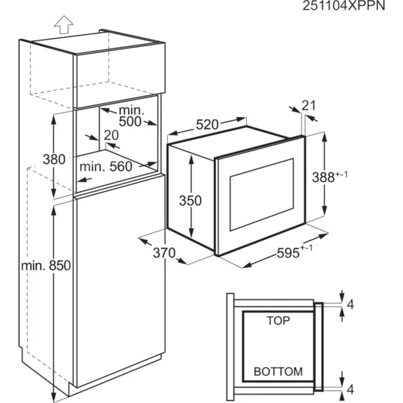 Electrolux LMS4253TBW beépíthető mikrohullámú sütő