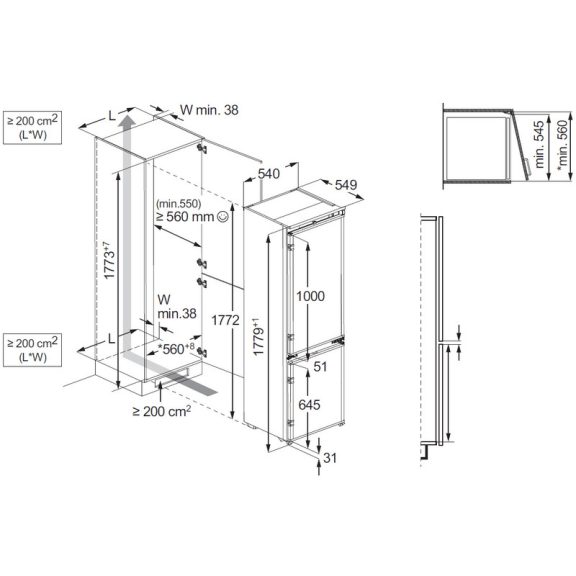 Electrolux LNS3LE18S beépíthető hűtőszekrény