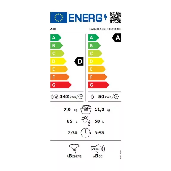 AEG LWR73044BE ProSteam mosó-szárítógép