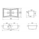 Teka Lumina 90 B TG Topázbézs gránit mosogatótálca