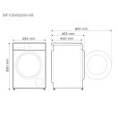 Midea MF100W60/W-HR Elöltöltős mosógép