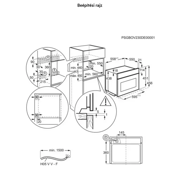 AEG NKK9N821DT Beépíthető kompakt sütő