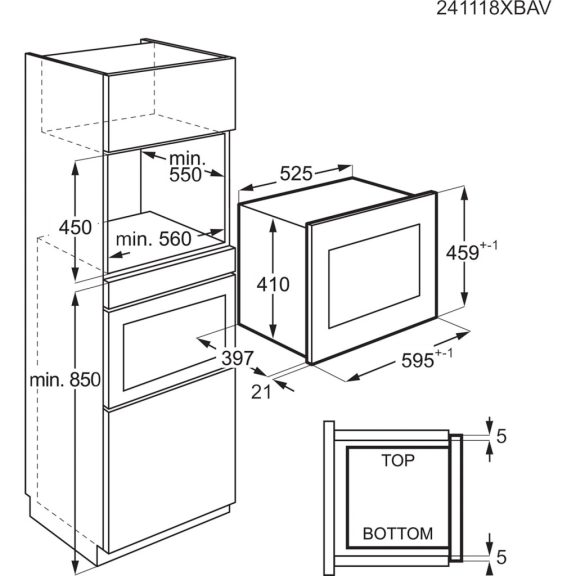 AEG NMB6G261UB Beépíthető mikrohullámú sütő