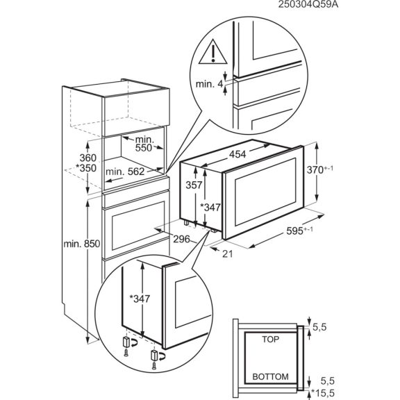 AEG NMB6S171SB Beépíthető mikrohullámú sütő