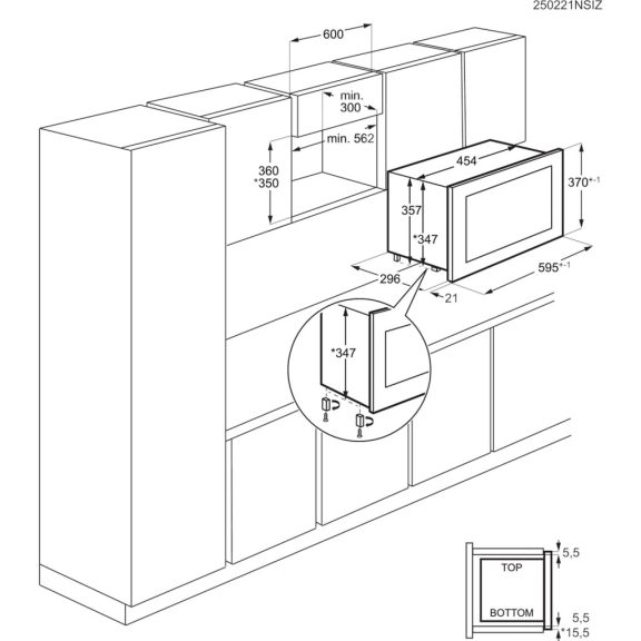 AEG NMB6S171SB Beépíthető mikrohullámú sütő