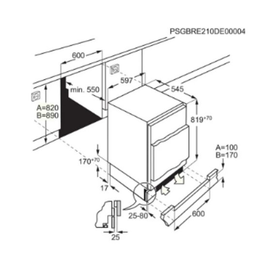 AEG OAB7N82EF Beépíthető fagyasztószekrény
