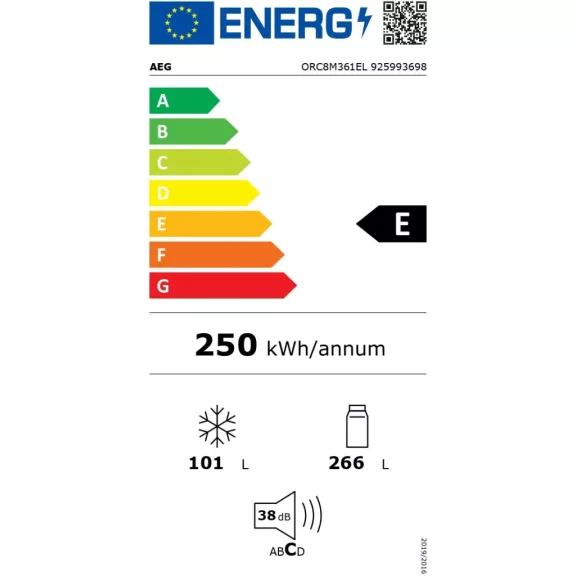 AEG ORC8M361EL Alulfagyasztós hűtőszekrény