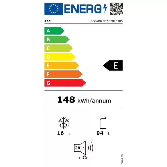 AEG OSF6I82EF pult alá építhető hűtőszekrény