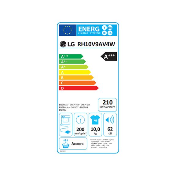 LG RH10V9AV4W Hőszivattyús szárítógép