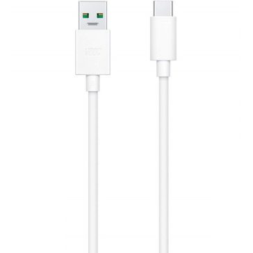   USB töltő- és adatkábel, USB Type-C, 100 cm, 65W, gyorstöltés, Realme, fehér, gyári