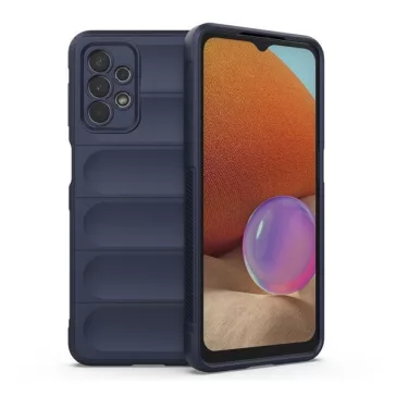   Samsung Galaxy A32 5G SM-A326B, Szilikon tok, közepesen ütésálló, 3D minta, sötétkék