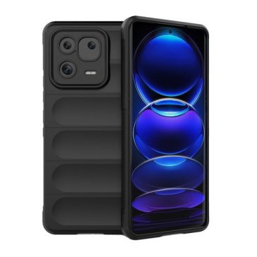   Xiaomi 13 Pro, Szilikon tok, közepesen ütésálló, 3D minta, fekete