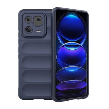  Xiaomi 13 Pro, Szilikon tok, közepesen ütésálló, 3D minta, sötétkék