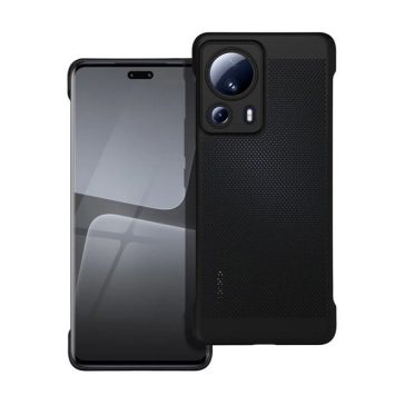   Xiaomi 13 Lite / Civi 2, Műanyag hátlap védőtok, légáteresztő, lyukacsos minta, Breezy, fekete