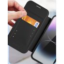 Apple iPhone 15 Pro, Oldalra nyíló tok, stand, közepesen ütésálló, Magsafe kompatibilis, Dux Ducis Skin Pro Magsafe, lila