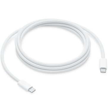   USB Type-C töltő- és adatkábel, USB Type-C, 200 cm, 240W, gyorstöltés, PD, cipőfűző minta, Apple, fehér, gyári