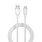 USB töltő- és adatkábel, USB Type-C, 120 cm, 2400 mA, gyorstöltés, Devia Jelly, EC629, fehér