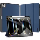 Apple iPad Pro 13 (2024 / 2025), mappa tok, Smart Case, érintőceruza tartó, Dux Ducis Domo, sötétkék