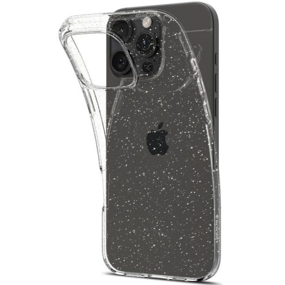 Apple iPhone 16 Plus, Szilikon tok, Spigen Liquid Crystal Glitter, átlátszó