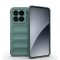 Xiaomi 15, Szilikon tok, közepesen ütésálló, 3D minta, sötétzöld