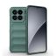Xiaomi 15, Szilikon tok, közepesen ütésálló, 3D minta, sötétzöld