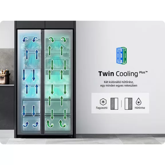 Samsung RS90F66BETEO Side by side hűtőszekrény