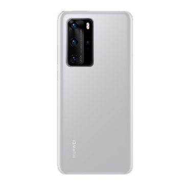   Huawei P40 Pro, Műanyag hátlap védőtok, gumírozott, áttetsző