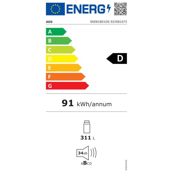 AEG SKE818D1DS Beépíthető hűtőszekrény