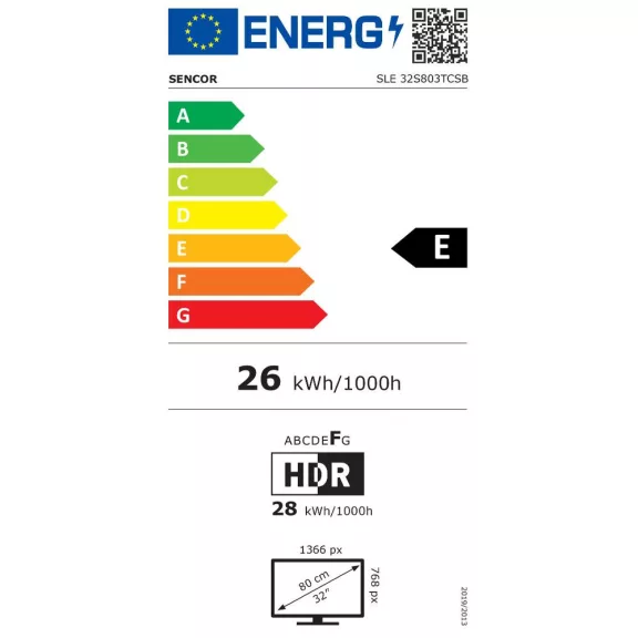 Sencor SLE 32S803B HD Ready Smart LCD Televízió