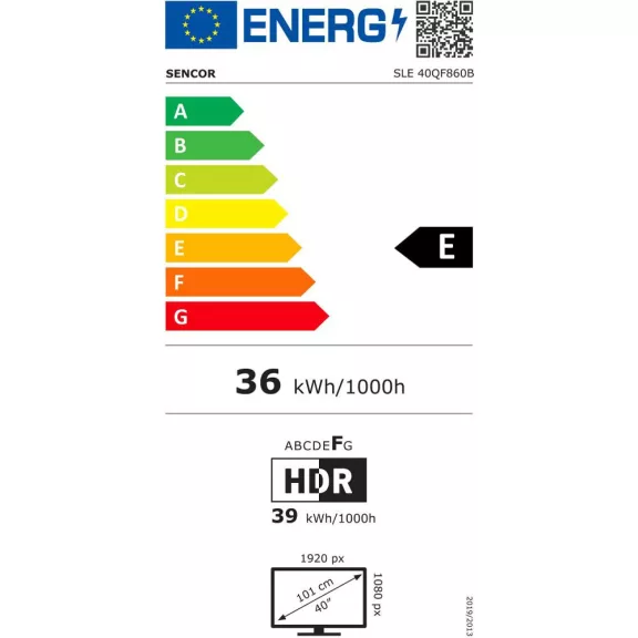Sencor SLE 40QF860B Full HD LCD Webos Smart Televízió