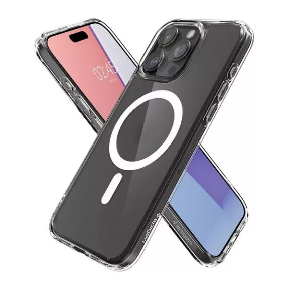 Spigen Ultra Hybrid MagFit Apple iPhone 16 Pro tok, MagSafe, Frost Clear, átlátszó