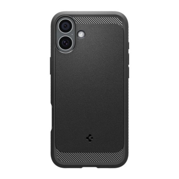 Spigen Rugged Armor MagFit Apple iPhone 16 Plus tok, Matte Black, fekete