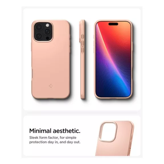 Spigen Thin Fit MagFit Apple iPhone 16 Pro Max tok, MagSafe, Rose Titanium, rózsaszín