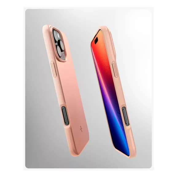 Spigen Thin Fit MagFit Apple iPhone 16 Pro Max tok, MagSafe, Rose Titanium, rózsaszín