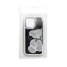 Teddy Bear iPhone 14 Pro csillogó köves tok, ezüst