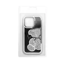 Teddy Bear iPhone 16 Pro Max csillogó köves tok, ezüst