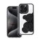 Teddy Bear iPhone 16 Plus csillogó köves tok, fekete