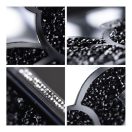 Teddy Bear iPhone 16 Plus csillogó köves tok, fekete