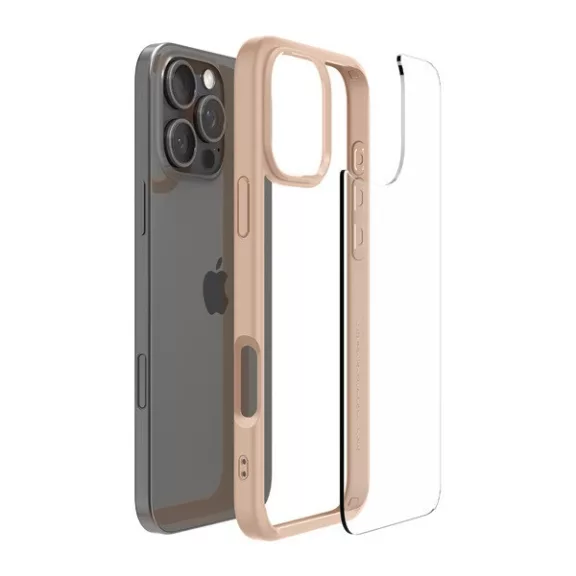 Spigen Ultra Hybrid Apple iPhone 16 Pro tok, Rose Titanium, átlátszó-rozéarany