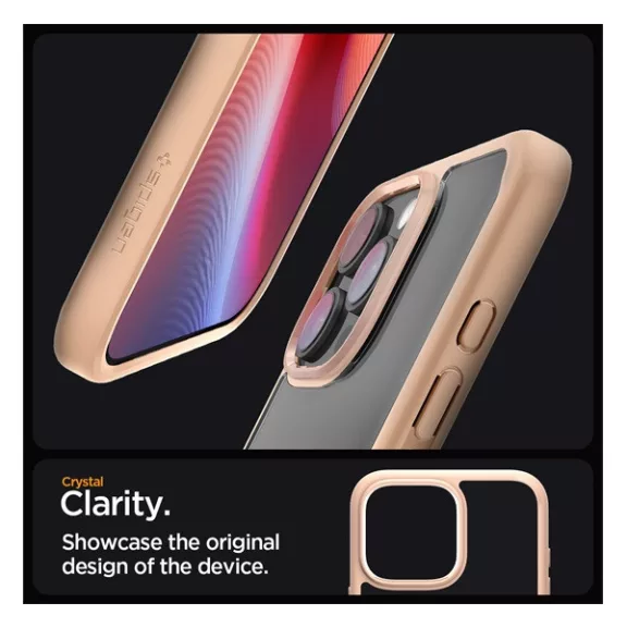 Spigen Ultra Hybrid Apple iPhone 16 Pro tok, Rose Titanium, átlátszó-rozéarany