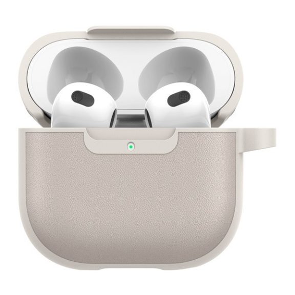 Spigen Cyrill Kajuk AirPods 4 tok, Cream, szürke-bézs