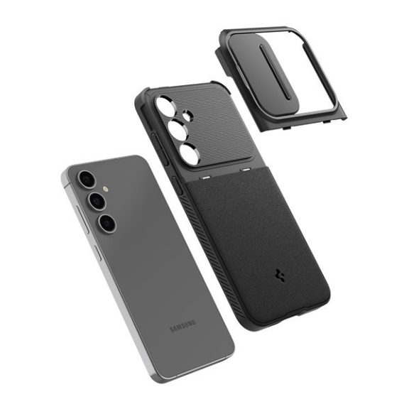 Spigen Optik Armor Samsung Galaxy S24 FE tok, Black, fekete