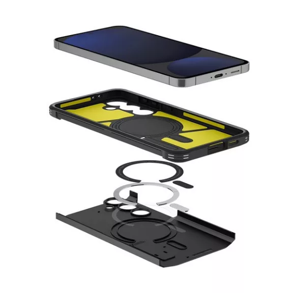 Spigen Tough Armor MagFit Samsung Galaxy S24 FE tok, MagSafe, Black, fekete