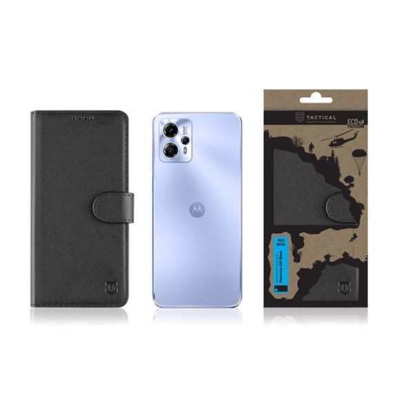 Tactical Field Notes Motorola G13 flip/oldalra nyíló tok, fekete