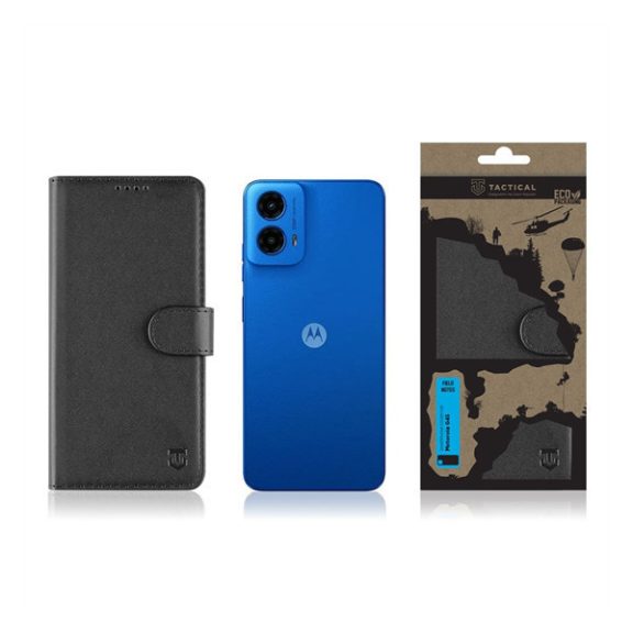 Tactical Field Notes Motorola G45 flip/oldalra nyíló tok, fekete