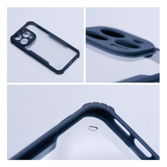 iPhone 16 Plus ütésálló tok erősített peremmel, tengerészkék