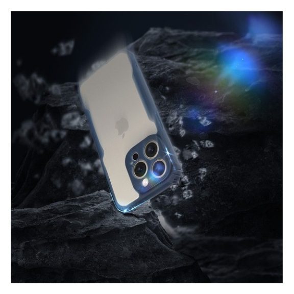 iPhone 16 ütésálló tok erősített peremmel, tengerészkék